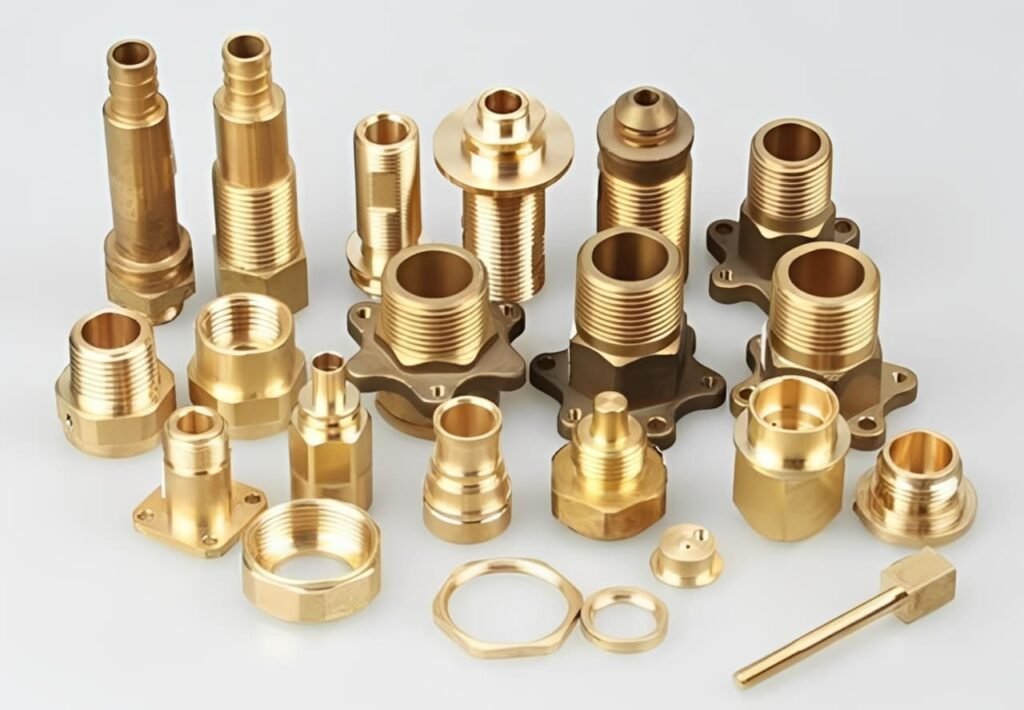 CNC-machined bronze parts